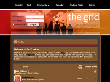 Latest vbulletin 3 Templates Free Download, The Grid