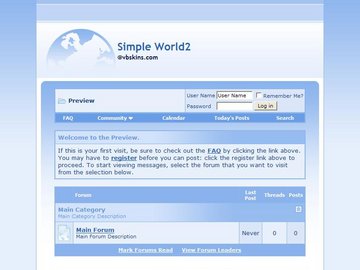Latest vbulletin 3 Templates Free Download, World World